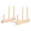 Wooden Dish Plate Drain Rack Non Defrmation Dinnerware Storage Organizer for Dish Plate Bowl Cup Pot Lid