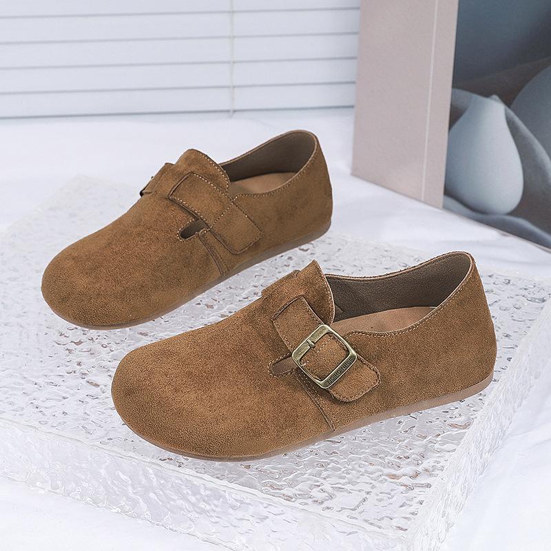 Vintage Solid Color Women Casual Soft Sole Closed Toe Slip On Birken Shoes 36
