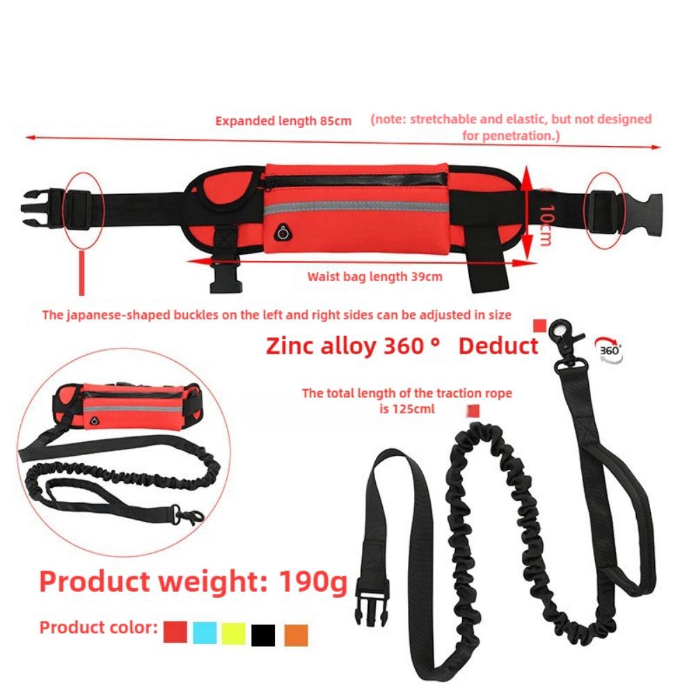 Sports Fanny Pack Dog Leash, Pet Running Leash, Dog Leash with Reflective Strip Outdoor Products