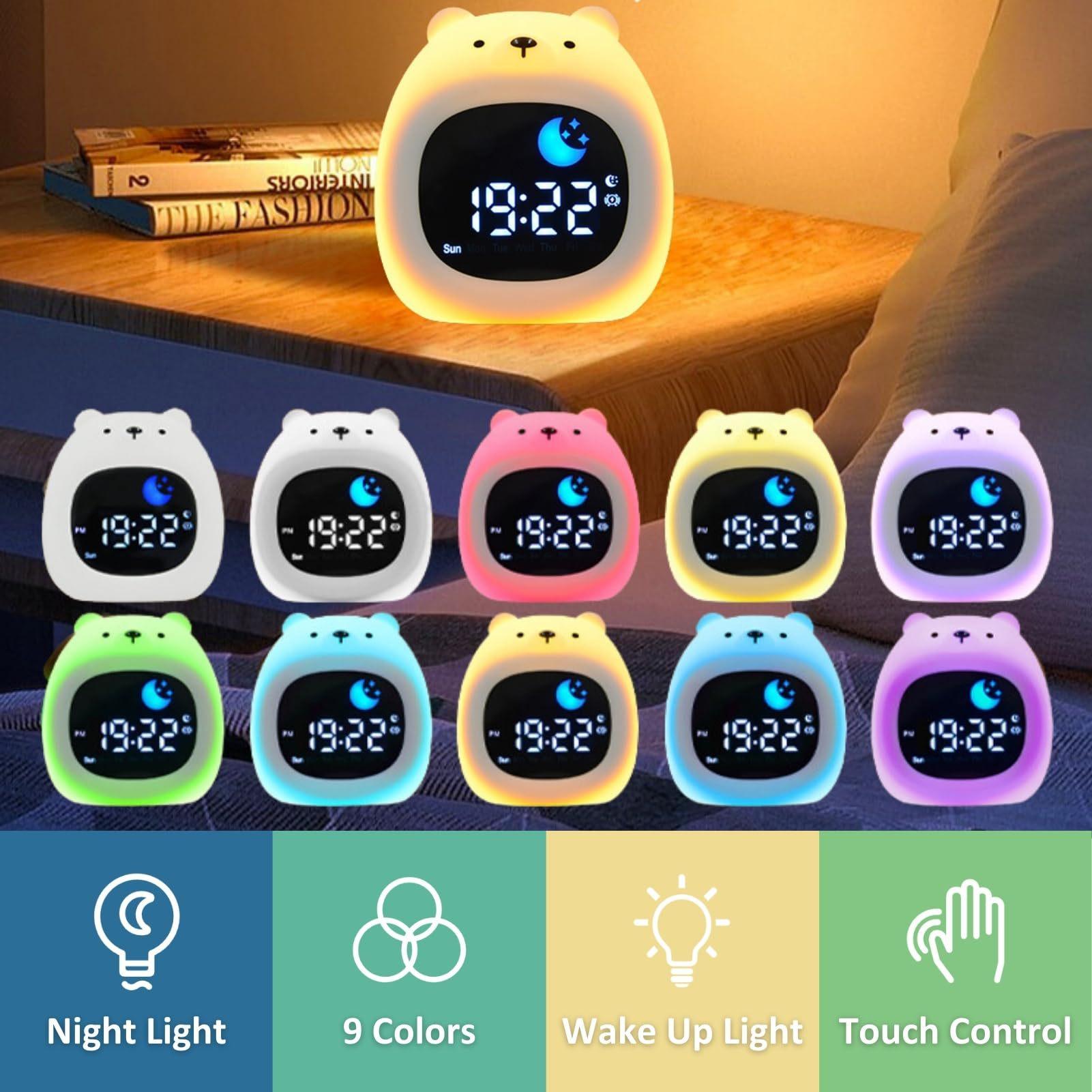 

Мультяшное животное, похлопывающее по щеке, снимающее стресс, меняющее цвет ночник, вспомогательный успокаивающий свет для сна, сонный светодиодный будильник