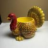 Fall Harvest Fall Turkey Plant Holder Turkey Figurine Candy Bowl  Outdoor Garden