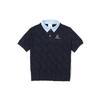 Mark   Lona W Gn Layered Knit Ss Polo  Ls2ib05f 