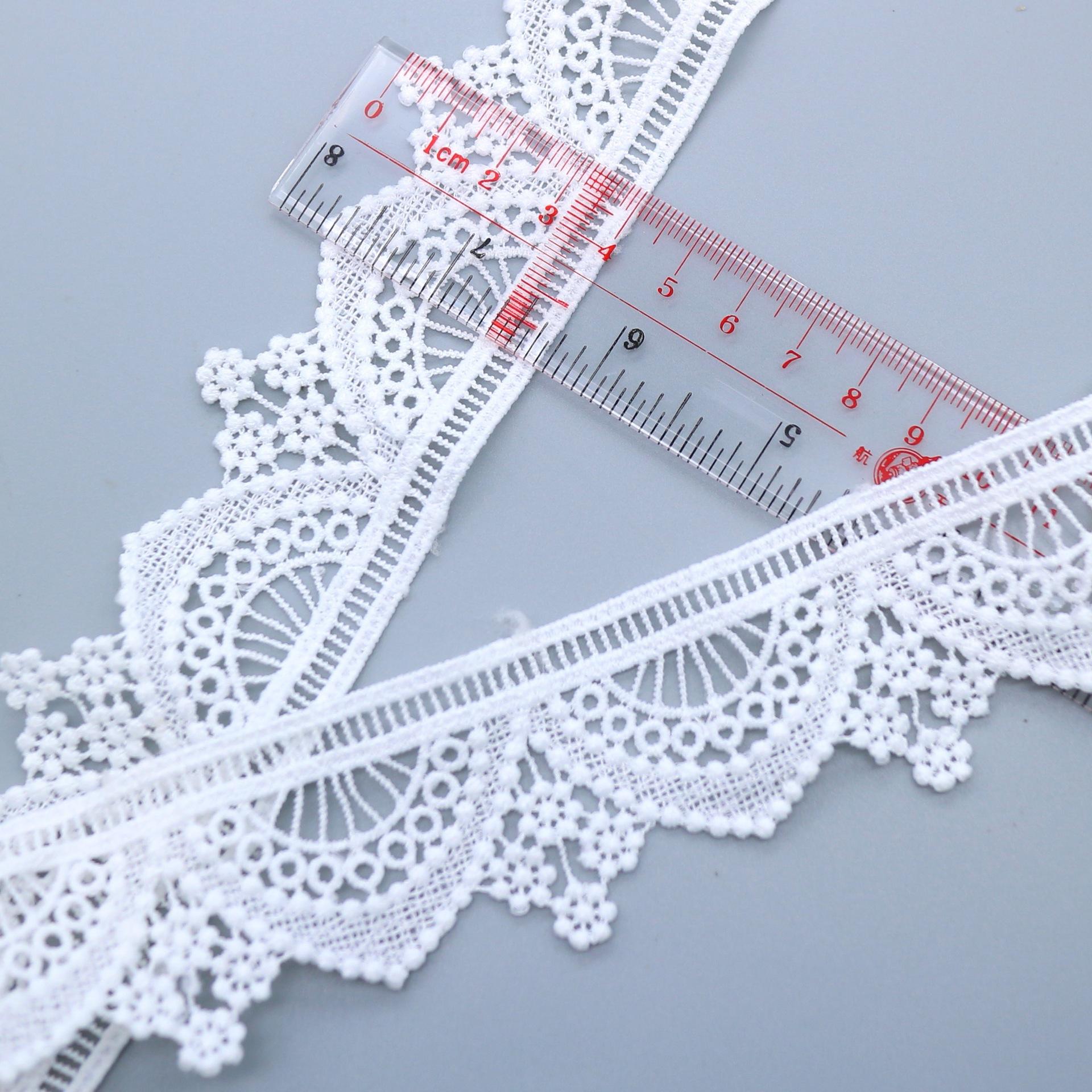 4 см Молочный шелк Вышитое кружево, Аксессуары для декора диванных подушек для домашнего текстиля, Декорация для штор B420