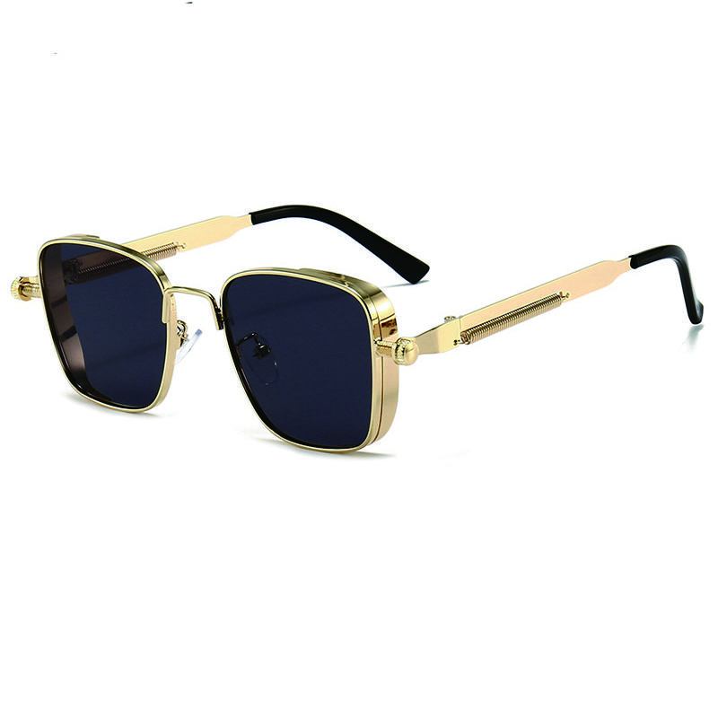 Nowe Okulary Przeciwsłoneczne Steampunk Dla Mężczyzn Kobiet Modne Kwadratowe Punkowe Okulary Przeciwsłoneczne Metalowe Designerskie Okulary Przeciwsłoneczne Modne Gafas De Sol Hombre