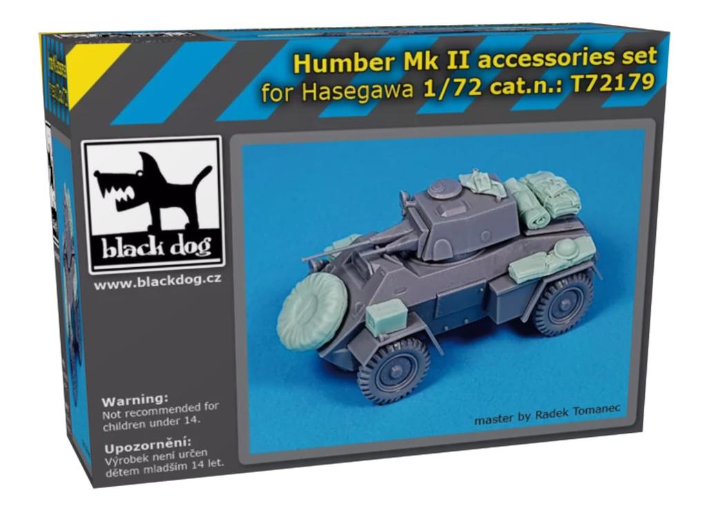 Black Dog Humber MkII Accessory Set Plastic Model Parts HAUT72179 1/72 (for Hasegawa)