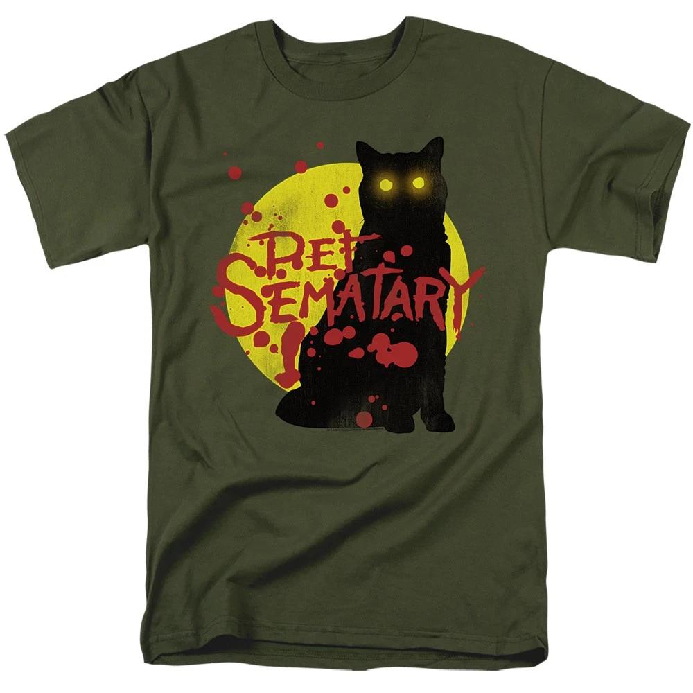 Pet Sematary - Graphic Cat - Unisex Short Sleeve Children s T-shirt - Green 110