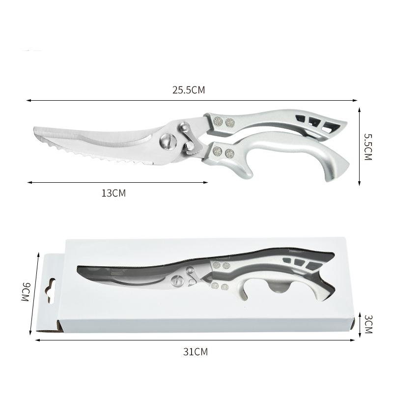 Výkonné nůžky na kuřecí kosti Nerezové kuchyňské nůžky na mořské plody Nůžky na kuřecí maso Nůžky na drůbež