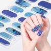 16Tips Sparkly Semi Cured Gel Nail Strips Shining Butterfly Long Lasting Self-Adhesive Gel Nail Wraps Full Cover UV Nail Sticker
