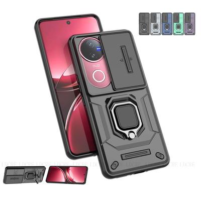For Vivo V50 Case Cover Vivo V50 Capas Phone Bumper Back Armor Shockproof Hard Lens Protective Ring Holder Funda Vivo V50 V 50