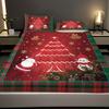 Bedspread Christmas Tree 3D Printed Bedspread Three-Piece Bedroom Bedding