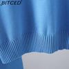 BITCED Fashionable High-neck Suit for Autumn and Winter In Solid Colors Is Versatile and Can Be Worn with A Two-piece Knitted Top and Casual Pants