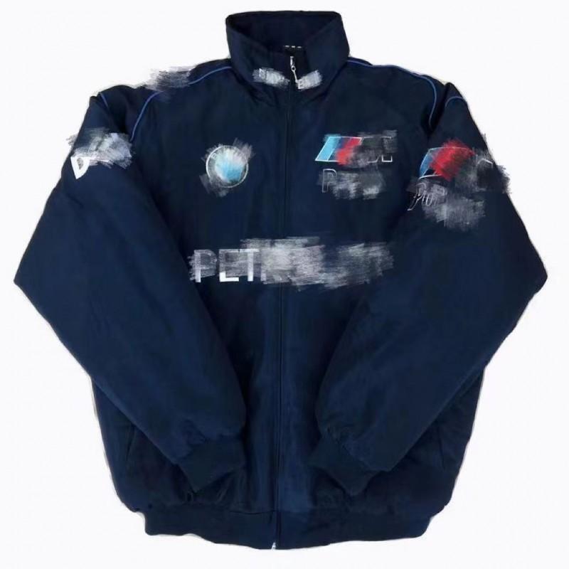 Herren Damen Retro Motorradjacke Baumwolle Gepolstert Winddicht Sportmantel Reiten Wandern Camping Outdoor