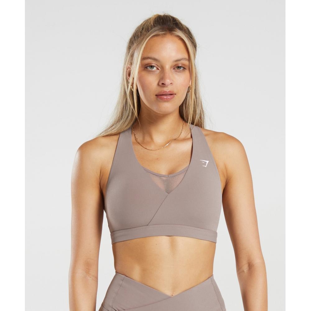 

Gymshark Спортивный бюстгальтер Crossover, розовато-лиловый B4A9K PBRK XS