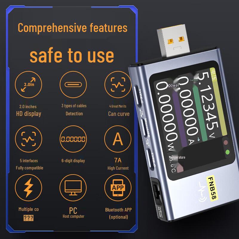 FNIRSI FNB58 USB-C Fast Charge Tester (CN Version)