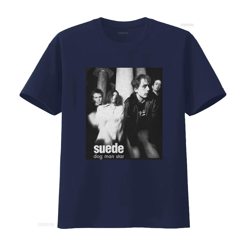Vintage 80s 90s Suede Band Britpop Dog Man Star T Shirt vintage Washed Breathable Unisex fashion graphic Versatile homme