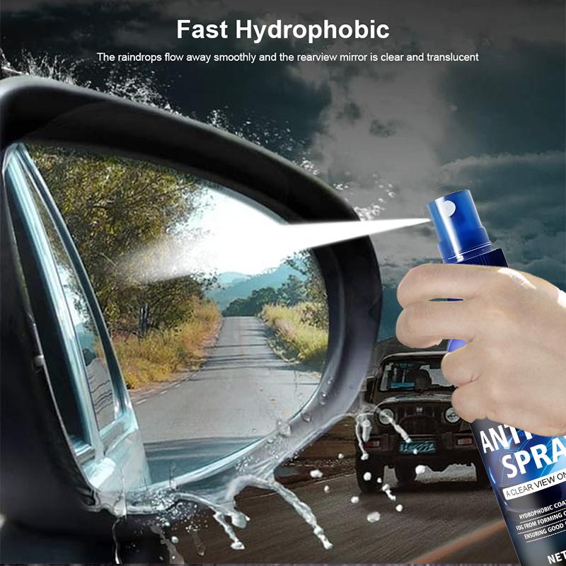 Long-lasting anti-fog spray, suitable for car glass and helmets, windshield and car window defogging agent, improve the clarity