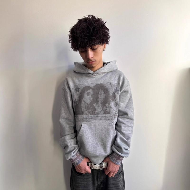 Unisex Oversized Hoodie With Bold Graphic Print Streetwear Style Loose Fit Pullover Teens Adults