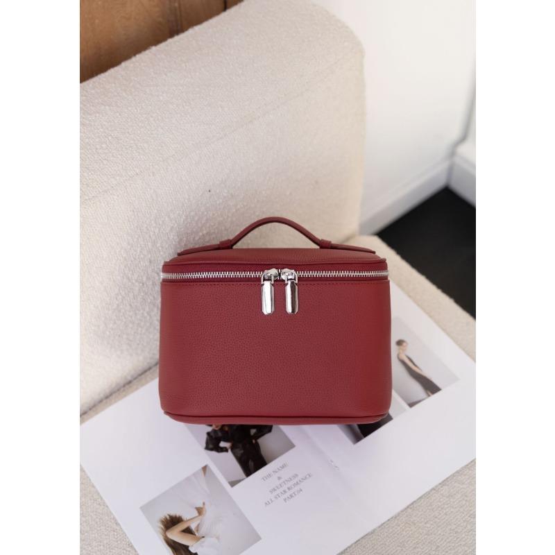 Women's Bags, Multi-compartment Cosmetic Bags, Fashionable Portable Soft Leather Bags