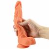 Soft Elbow Double Layer Liquid Silicone Penis Large Simulation Female Masturbation Device Manual Adult Sex Products