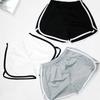 Shorts Femininos de Cintura Média Dolphin Fit Slim Sweatshorts Poliéster Macio Acabamento em Contraste Micro Elástico Verão Casual Shorts para Yoga Praia