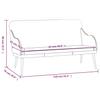 Bench, Cream, 110X76X80 Cm, Upholstered with Faux Leather