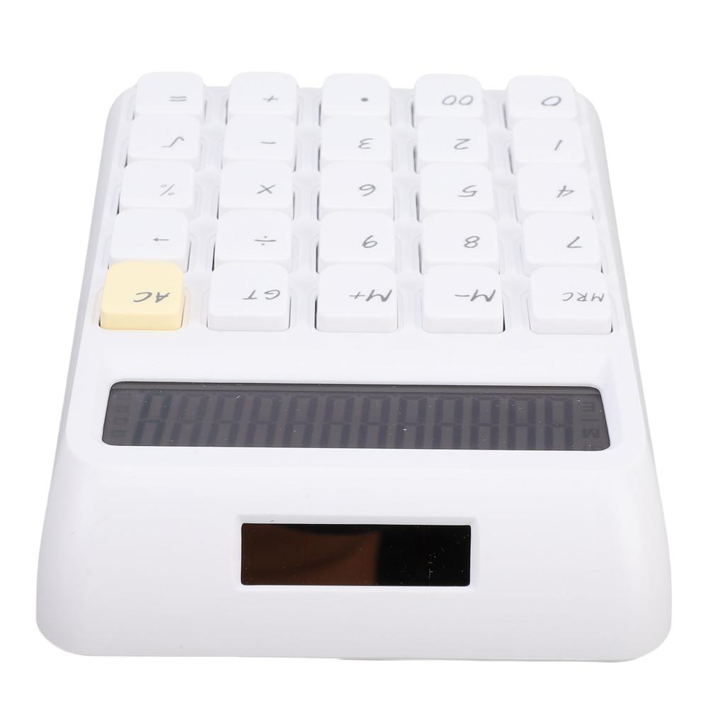 Solar Calculator 12 Digits Large Display Responsive Mechanical Buttons Cute Basic Standard Calculator for   Study