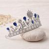 Luxury Elegant Blue Rhinestone Bridal Tiara Crystal Wedding Quinceanera Tiaras And Crowns Pageant Tiara Hair Jewelry Accessories