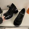 Dámske Platformové Topánky Marie Janes Topánky na Vysokom Podpätku Nový Dizajnérsky Potlač Náhodné Nízke Topánky Lodičky na Šaty Zapatos Mujer