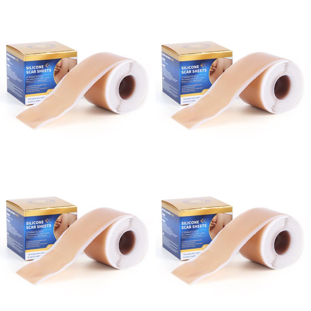 

Силиконовые листы для шрамов 3M, лента для уменьшения шрамов для хирургического ожога шрамов (Темно коричневый)