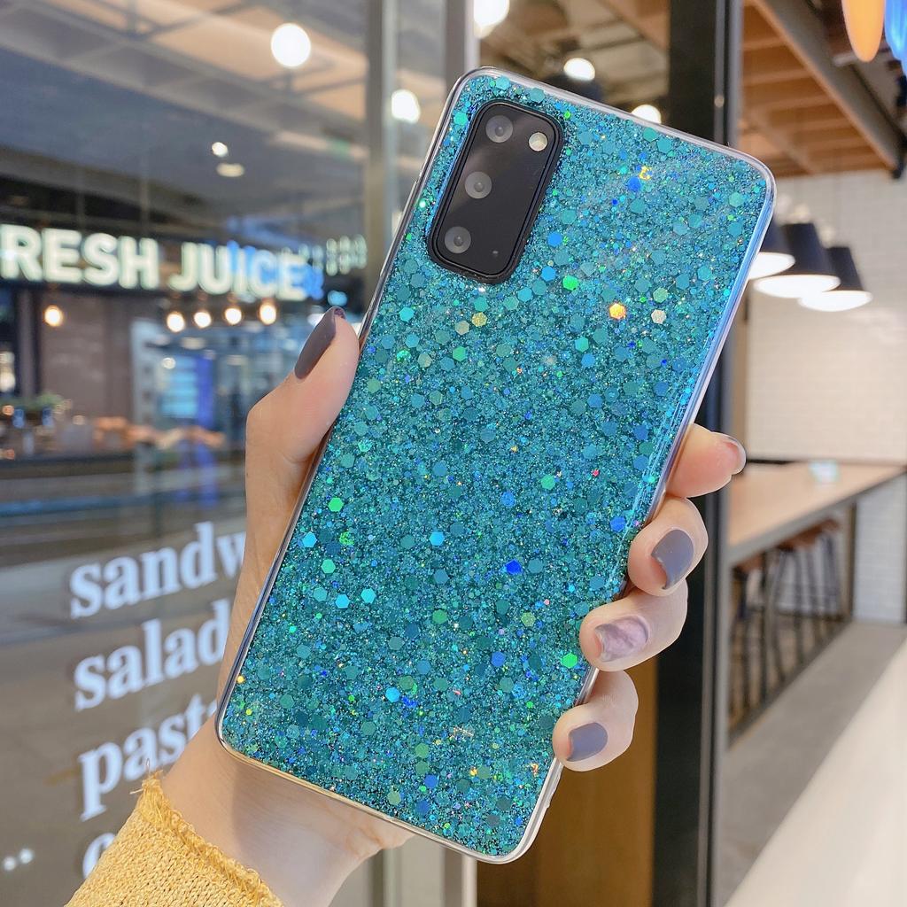 Luxury Sequins Glitter Case For Samsung Galaxy A52 A12 A72 A51 A71 A50 A41 S21 Ultra 5G S20 FE S10 Plus A 70 Soft Silicone Cover