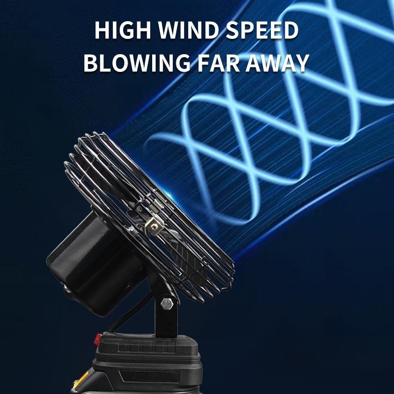 8 Inch 3000mah Home Outdoor Camping Desktop Electric Fan Portable Camping Fan Cordless Rechargeable Metal Fan