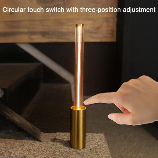 LED Night Lamp Soft Warm Glow Flicker Free Dimmable Rechargeable Cordless Battery Operated Light Bedside Lamp