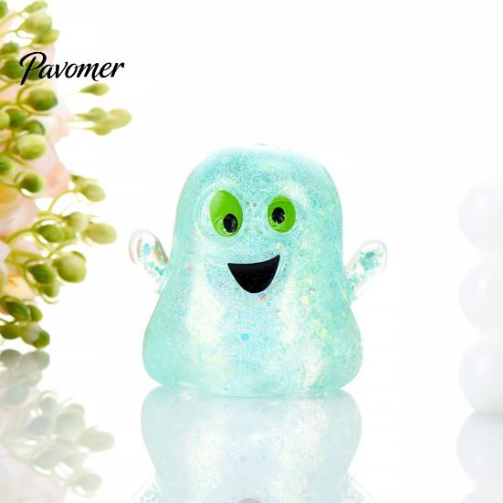 Ghost Kneading Toys 1/5Pcs Mini Halloween Squeeze Toy, Glitter Stress Relief Fidget Ball Sensory Party Favors for Kids Adults Portable Anxiety Toy