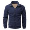 Herren Casual Sports Reißverschluss Stehkragen Hoodie Mantel Herren Einfarbig Strickjacke
