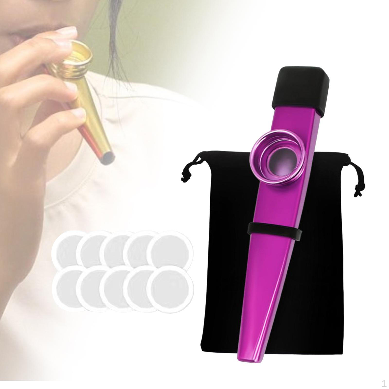 

Kazoo, праздничные сувениры на губной гармошке с фланелевой сумкой, детская игрушка, флейта для рта, музыкальные инструменты для всех фиолетовый