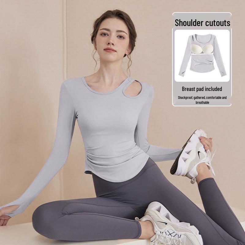 Youyou Women's Quick-Dry Yoga & Pilates Long Sleeve Tops - 2025 Collection