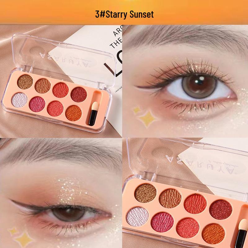 Палетка теней для век Ashareya Glitter Sequins Shimmer, 8 цветов