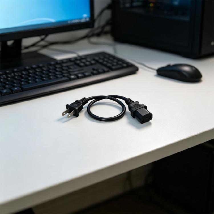 NEMA1 15P Male To IEC320 C13 Female Power Cable 40Cm 40Cm Pc Power Supply Cord Suitable for Reliable Energy Transfer