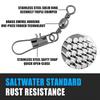 100Pcs/Set Conector de Pesca Giratórios Interlock Pin Pin Rolamento Giratório Giratório Snap Giratório Para Anzol Carpa Isca Acessórios