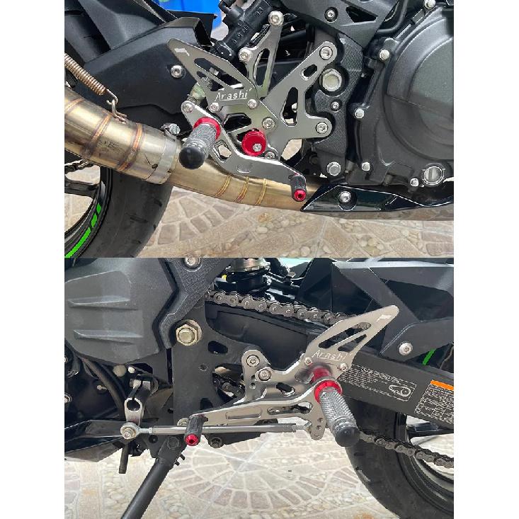 ARASHI Motorcycle Front Foot Pedal Foot Rset Foot Pegs Rear Set Rearset For KAWASAKI NINJA400 Z400 EX400 2018-2023