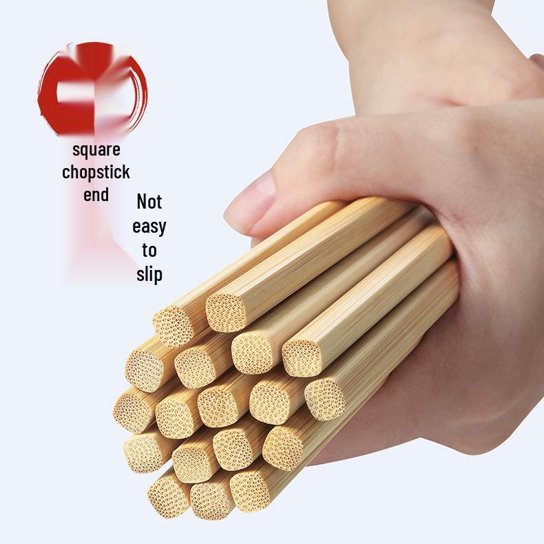 Bacchette Antibatteriche a Prova di Muffa in Bambù Nanmu - 10 Paia, Resistenti alle Alte Temperature, Allungate per Hot Pot con Logo Personalizzato