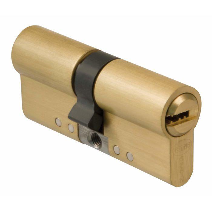 Cylindre haute sécurité - 18000 - 62 mm (31-31) - Laiton mat - 12 goupilles actives