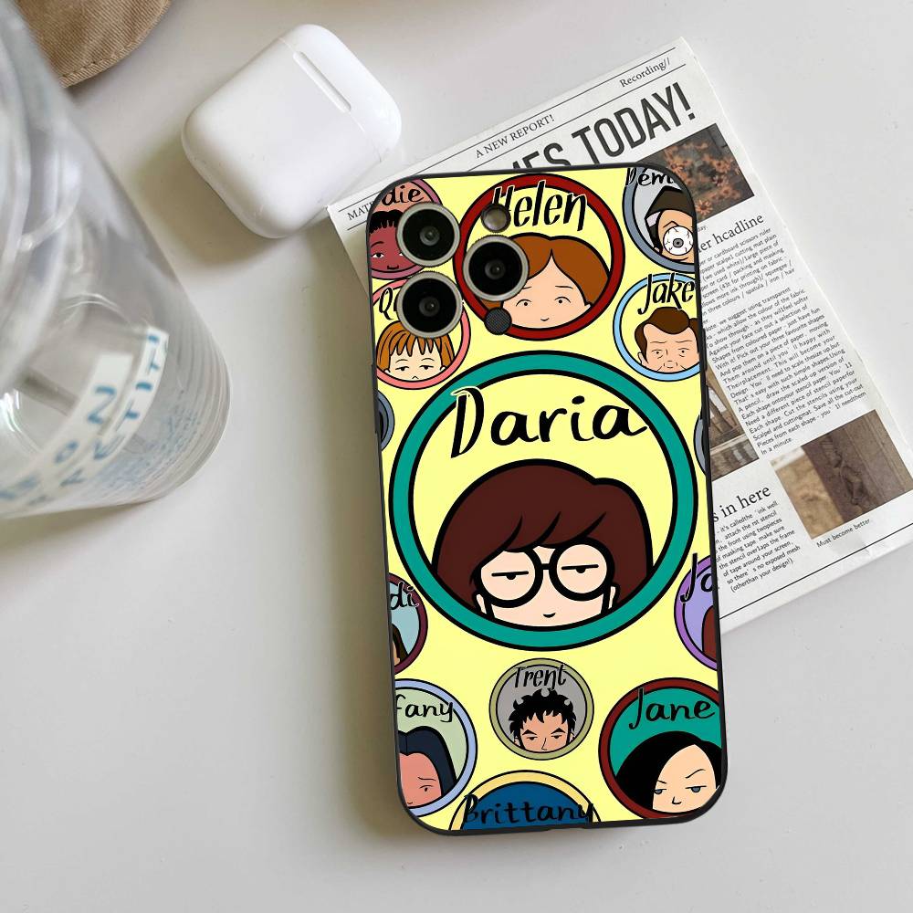 Anime D-Daria Phone Case Black Silicone Soft Shell For IPhone 17 16 15 14 13 12 11 Air Pro Max Plus Hot Sale
