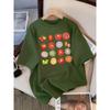 Tomato Variety Series Women's Summer Fashion T-shirt Head Short Sleeved Casual Hip-hop Round Neck T-shirt