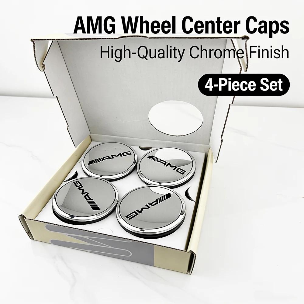 

4Pcs 75MM Floating Wheel Center Caps Hubcaps for Mercedes Benz C E A B S Class GLE GLA GLB GLC GLS AMG W203 W204 W205 W176 W177