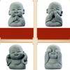 Serviceable Little Monk Figurine Sandstone Desktop Cculpture  Table Centerpieces
