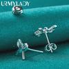 925 Sterling Silver Charms Bowknot Stud Earrings for Women Creativity Party Jewelry