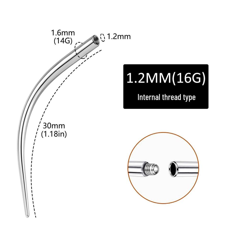 316 Stainless Steel Threaded Guide Pin for Piercing and DIY Tool