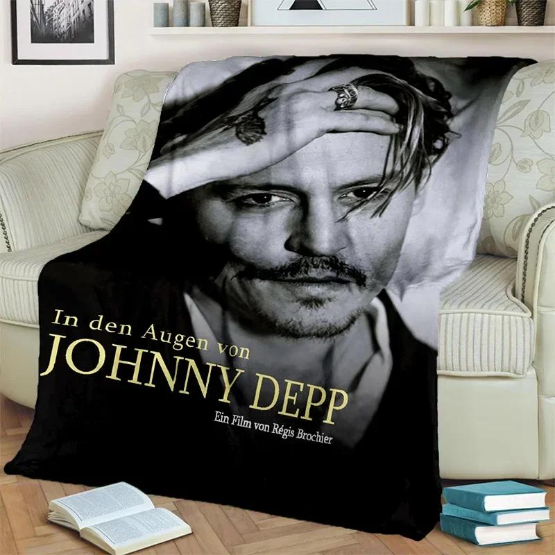 Deka série 3D tisku Johnny Depp, Měkká přehozová deka pro domácnost Ložnici Postel Pohovku Piknik Cestování Kancelář Krycí deka na odpočinek Děti