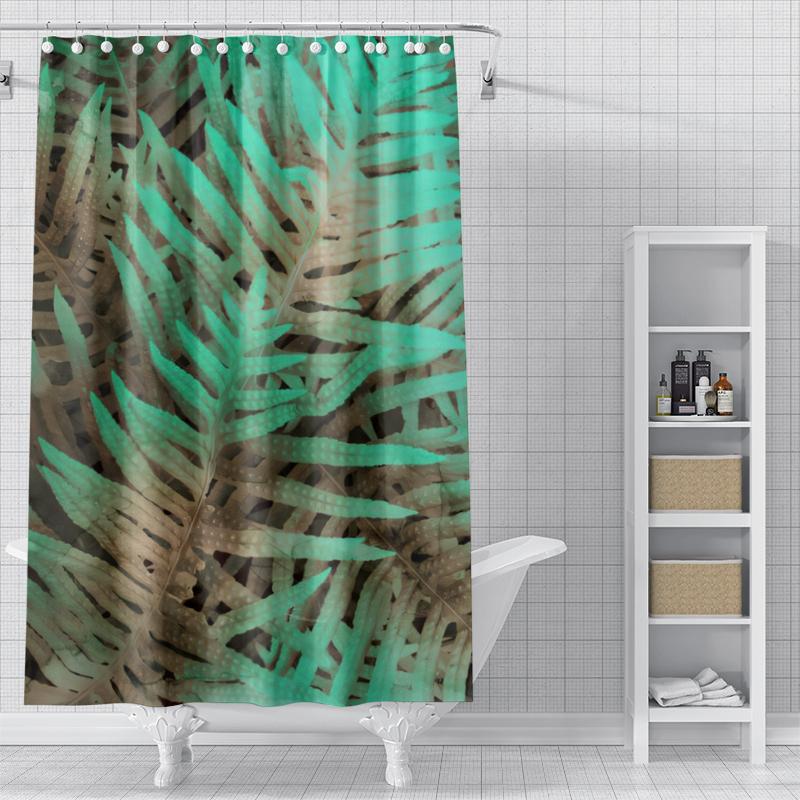 Home Shower Curtains for Bathroom Waterproof Fabric Modern Nordic Style Bathroom Curtains Shower Curtain Morandi Andscape Plant